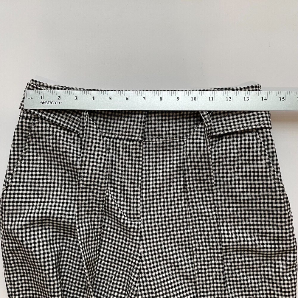 NWT JOIE Belted Gingham Pants Trousers High Waist Fashion Career Designer 4 - Picture 10 of 12